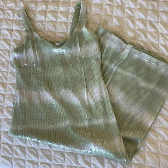 Caroline Costas Sage sequin midi open slit dress - Picture 4 of 13